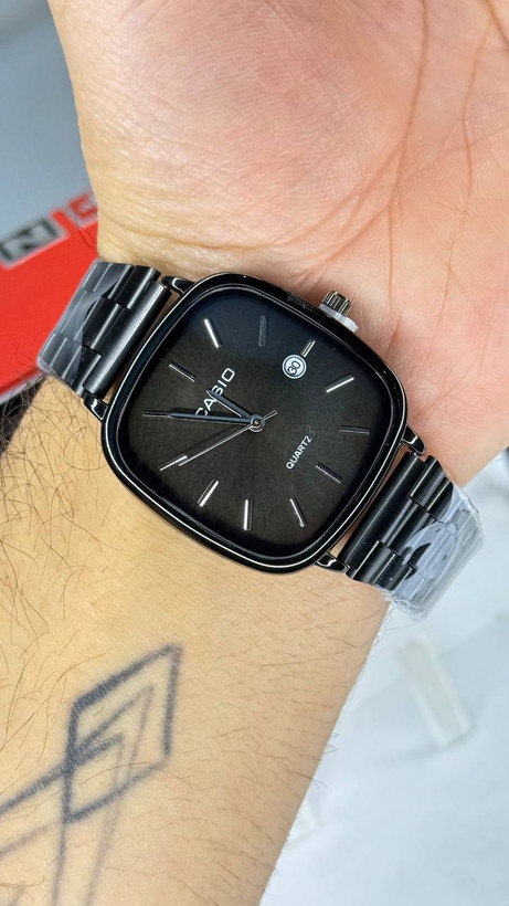 ساعت مچی مردانه کاسیو Casio طرح Old Money | بند و قفل ریلی | صفحه مربع