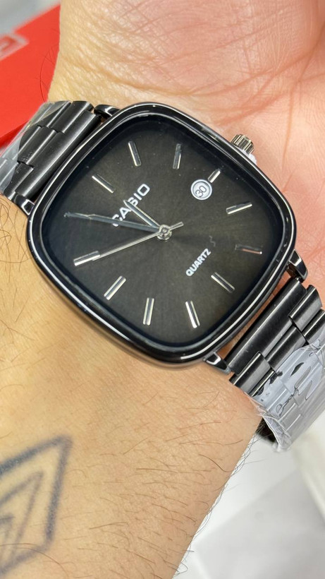 ساعت مچی مردانه کاسیو Casio طرح Old Money | بند و قفل ریلی | صفحه مربع