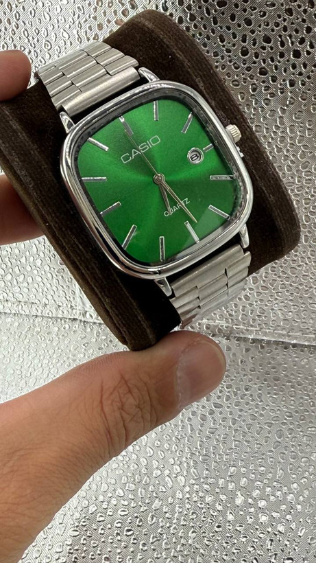ساعت مچی مردانه کاسیو Casio طرح Old Money | بند و قفل ریلی | صفحه مربع