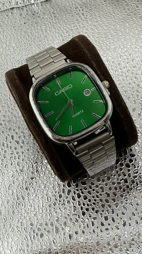 ساعت مچی مردانه کاسیو Casio طرح Old Money | بند و قفل ریلی | صفحه مربع