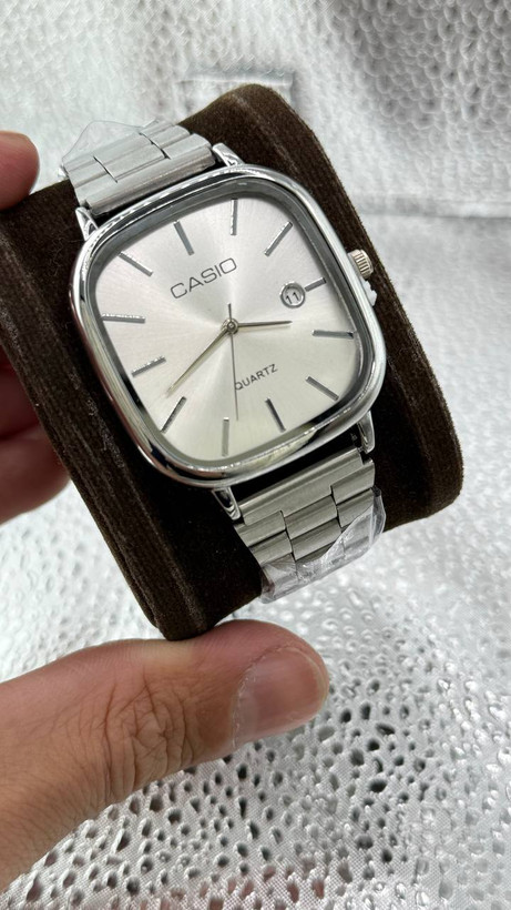 ساعت مچی مردانه کاسیو Casio طرح Old Money | بند و قفل ریلی | صفحه مربع