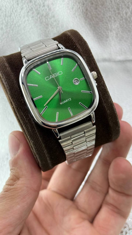 ساعت مچی مردانه کاسیو Casio طرح Old Money | بند و قفل ریلی | صفحه مربع