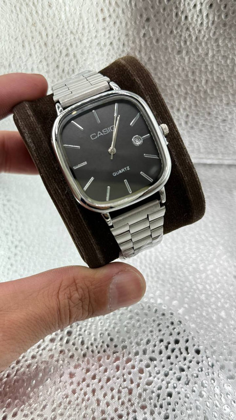 ساعت مچی مردانه کاسیو Casio طرح Old Money | بند و قفل ریلی | صفحه مربع
