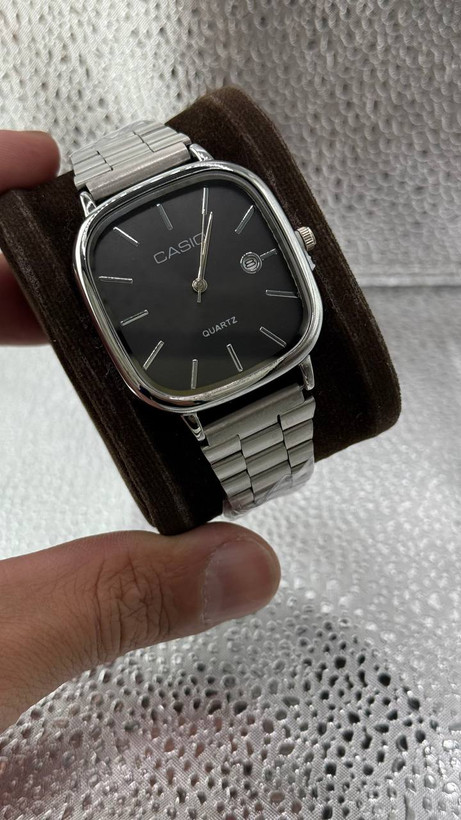 ساعت مچی مردانه کاسیو Casio طرح Old Money | بند و قفل ریلی | صفحه مربع