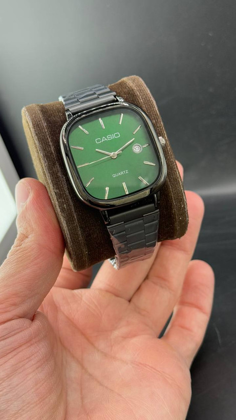 ساعت مچی مردانه کاسیو Casio طرح Old Money | بند و قفل ریلی | صفحه مربع