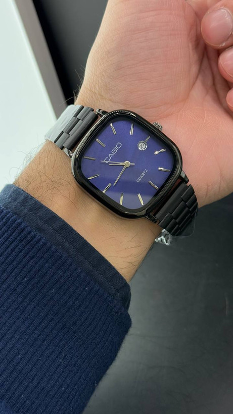 ساعت مچی مردانه کاسیو Casio طرح Old Money | بند و قفل ریلی | صفحه مربع