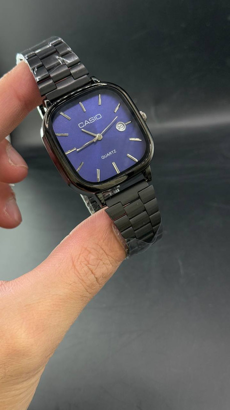 ساعت مچی مردانه کاسیو Casio طرح Old Money | بند و قفل ریلی | صفحه مربع